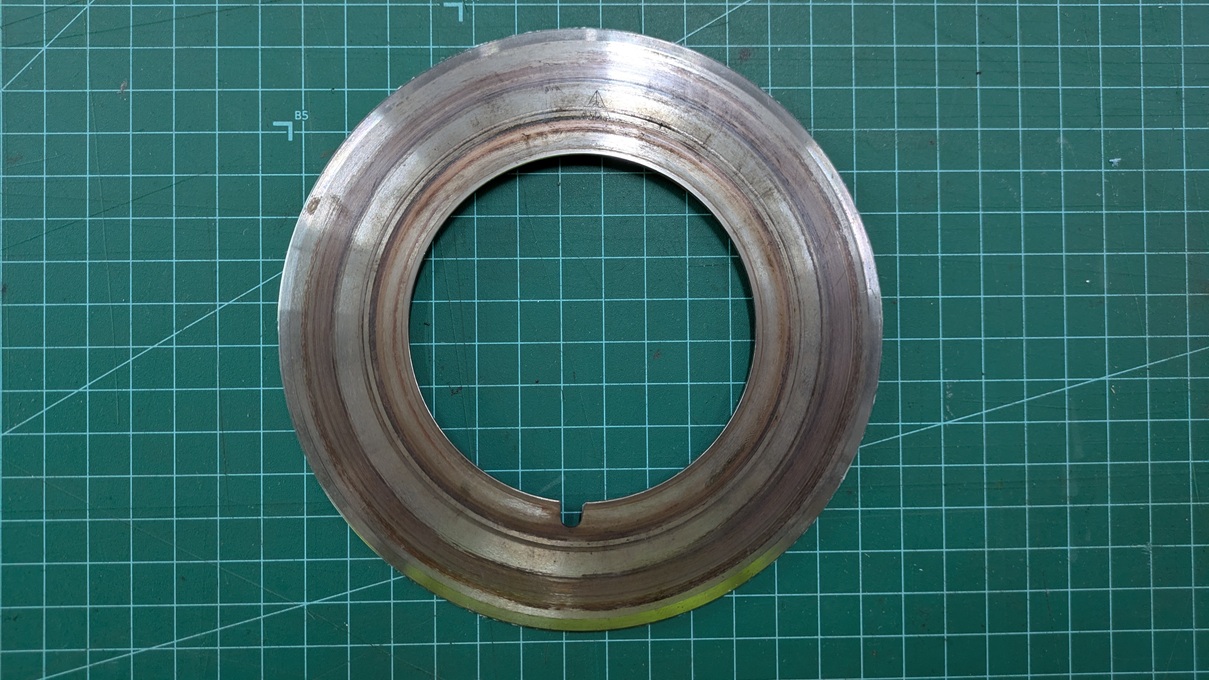 不織布切断用スリッター刃 研磨前 全体