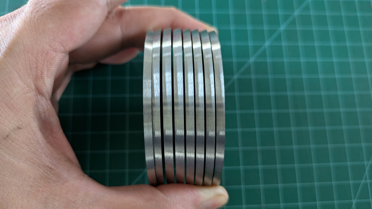 キルト切断用スリッター刃 研磨後 側面